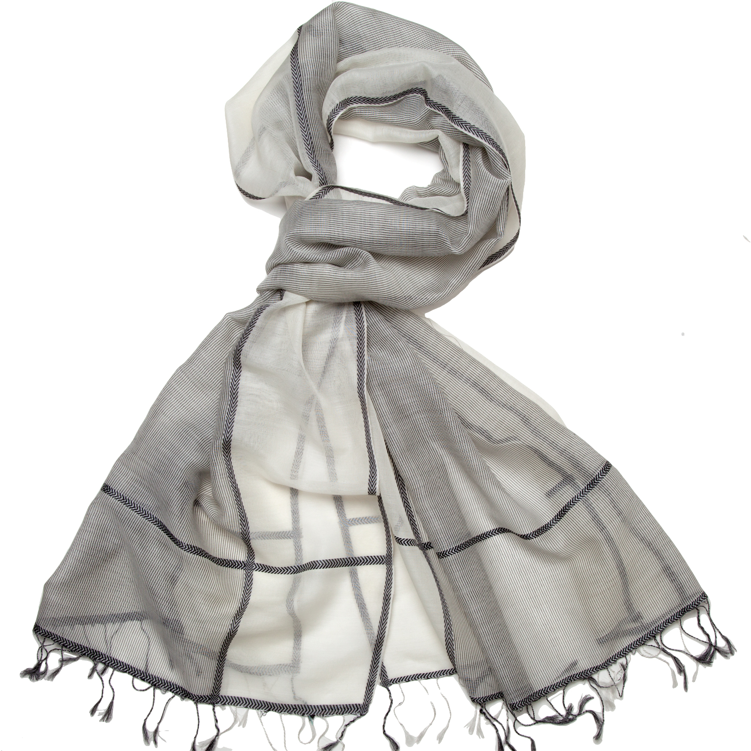 Isabella Scarf - White/Black